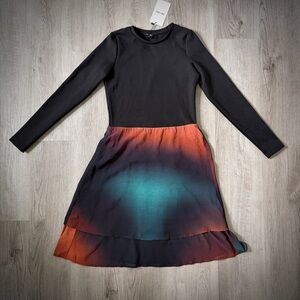 NWT Saint + Sofia Etta Mini Layered Dress - Orange Coral